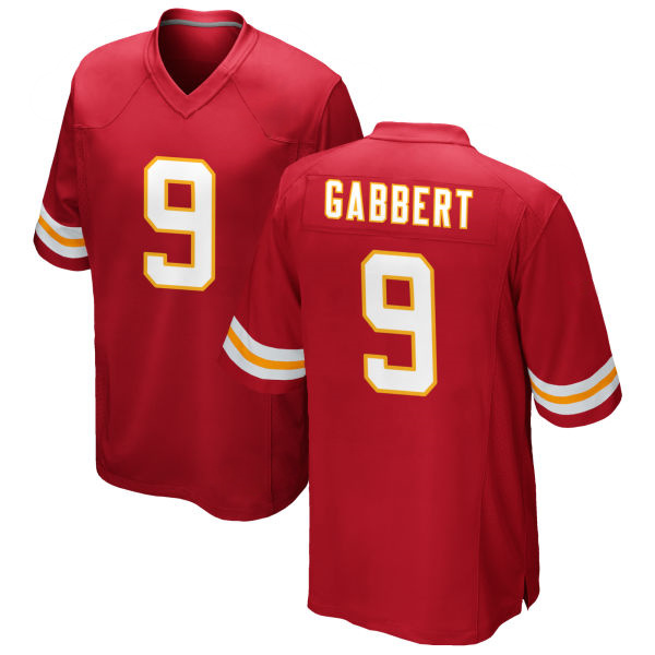Stitched Blaine Gabbert Chiefs Number 9 Red Game Football Jersey