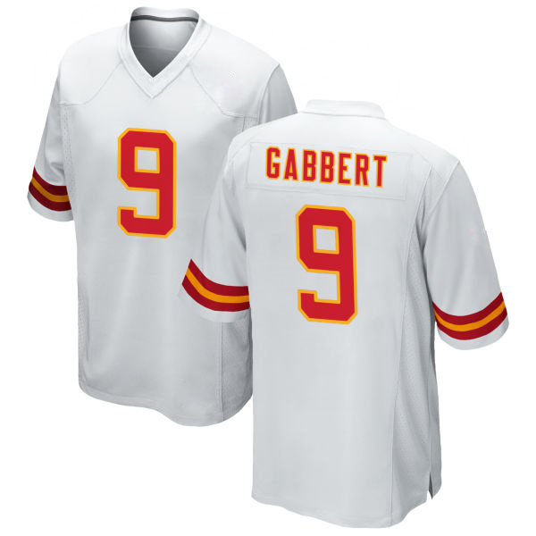 Blaine Gabbert Chiefs Stitched Number 9 White Game Football Jersey
