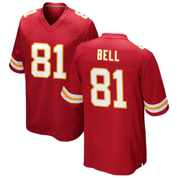 Blake Bell Chiefs Number 81 Red Game Stitched Football Jersey