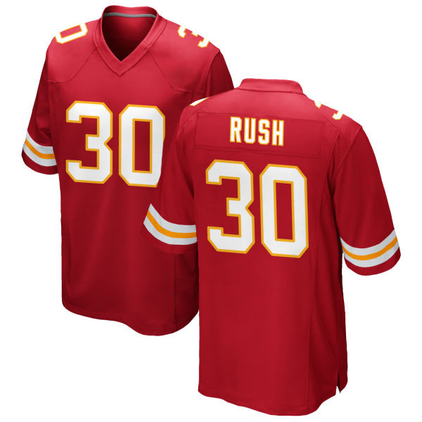Darius Rush Chiefs Number 30 Red Stitched Game Football Jersey