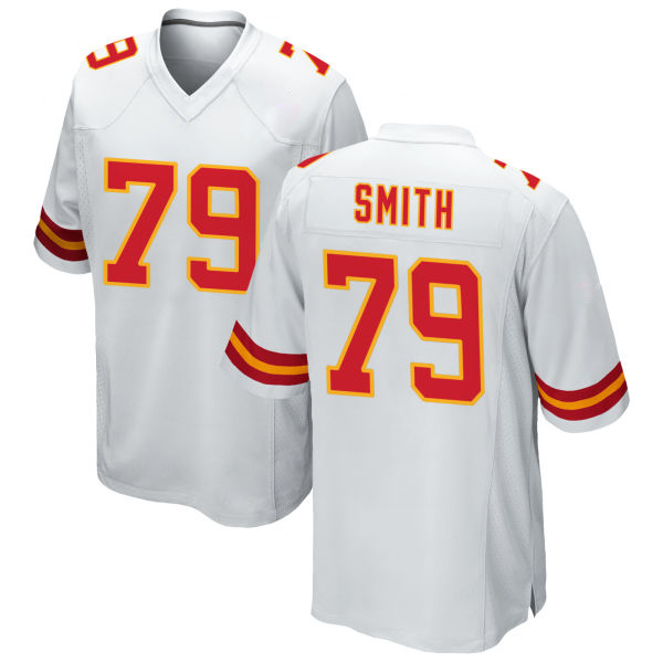 Donovan Smith Chiefs Stitched Number 79 White Game Football Jersey