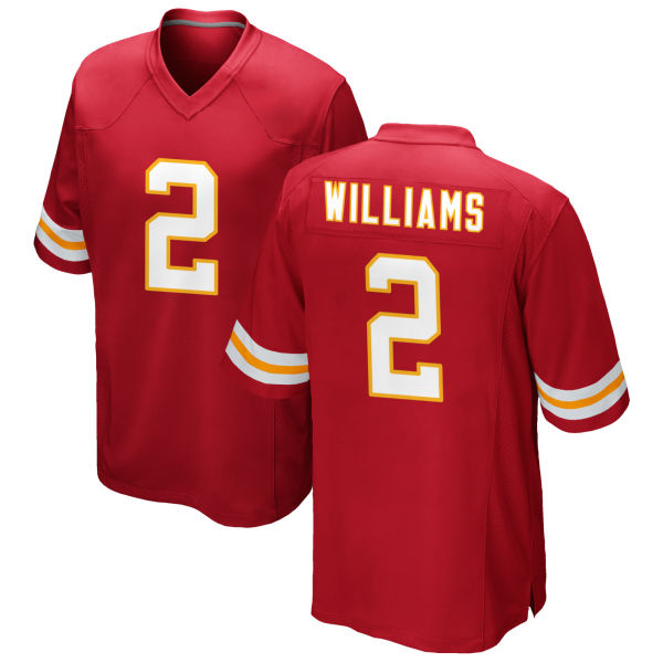 Stitched Joshua Williams Chiefs Number 2 Red Game Football Jersey
