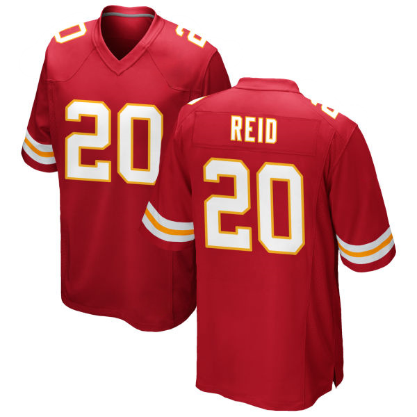 Justin Reid Stitched Chiefs Number 20 Red Game Football Jersey