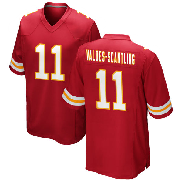 Stitched Marquez Valdes-Scantling Chiefs Number 11 Red Game Football Jersey