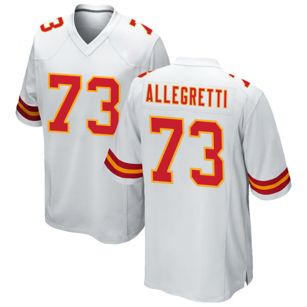 Nick Allegretti Chiefs Number 73 Stitched White Game Football Jersey