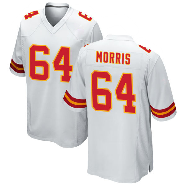 Wanya Morris Stitched Chiefs Number 64 White Game Football Jersey